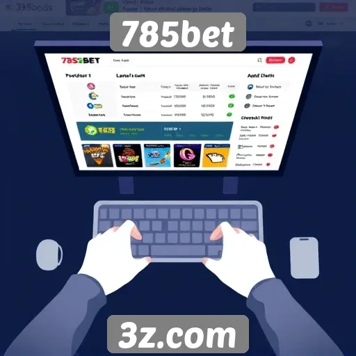 Análise da interface do usuário no site 785bet