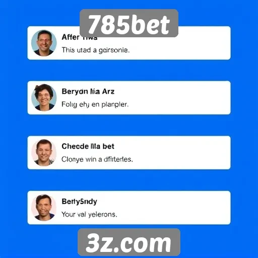 Avaliações de usuários sobre a plataforma 785bet